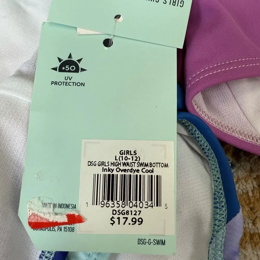 DSG set of 2 Girls' Swimsuit bottoms size L 10-12 NWT